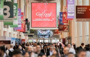 Gulfood 2026 food and beverage trade show at Dubai World Trade Centre with international exhibitors
